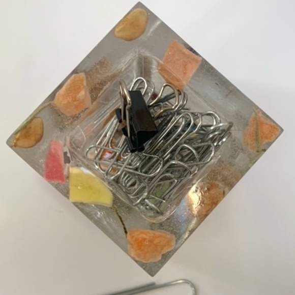 Tutty-Fruity Resin Cube Office Weight - Picture 3 of 5